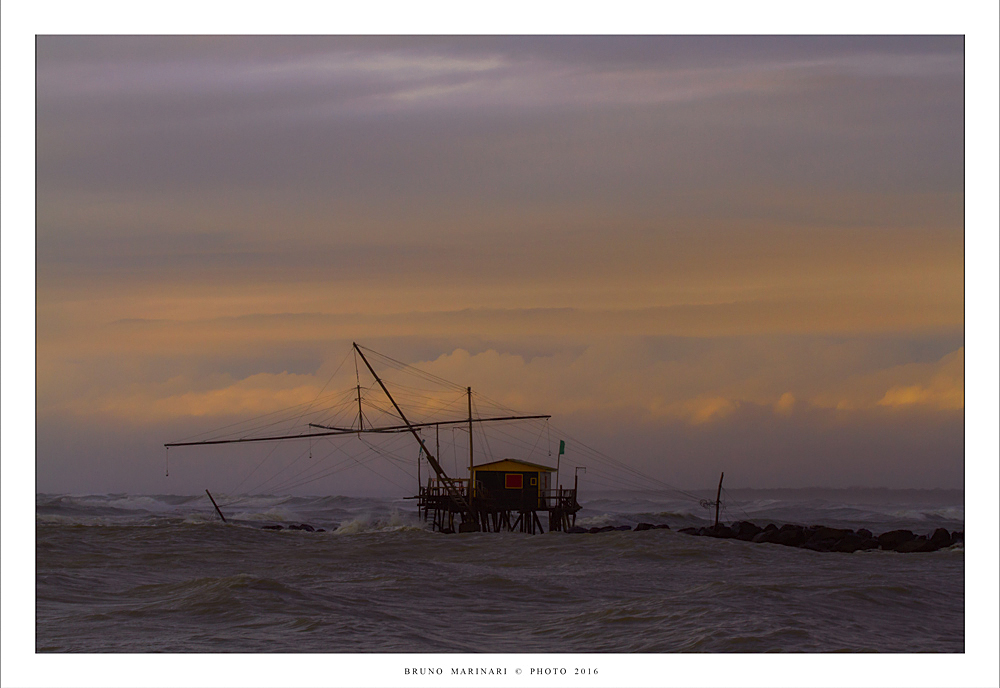 Tramonto al trabucco