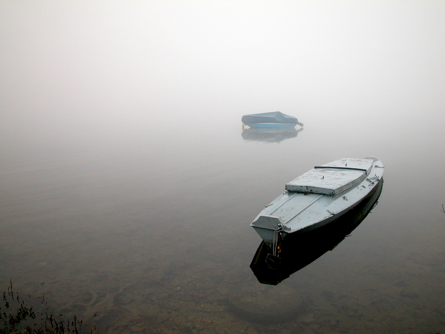 Boats in the fog