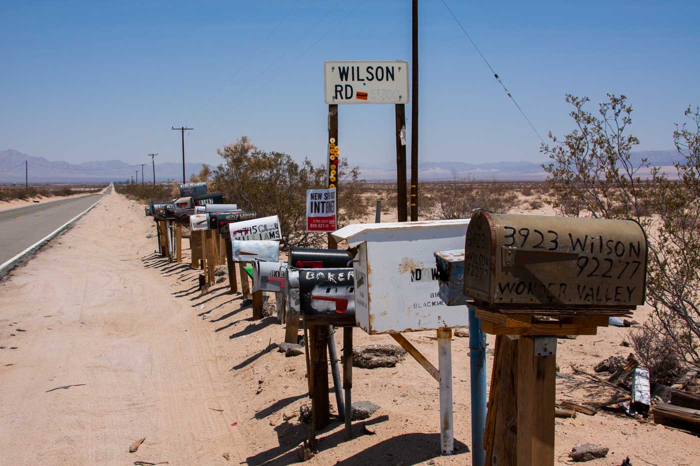 Mail boxes in the Desert