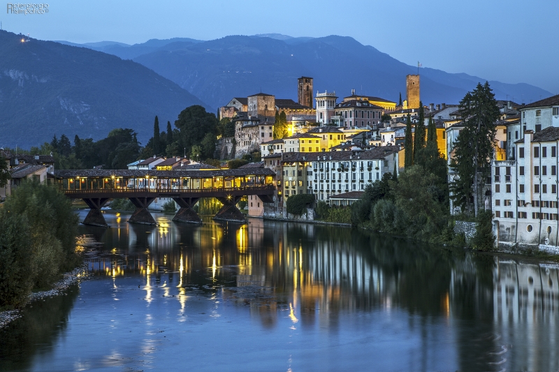 Bassano del Grappa into the blue time