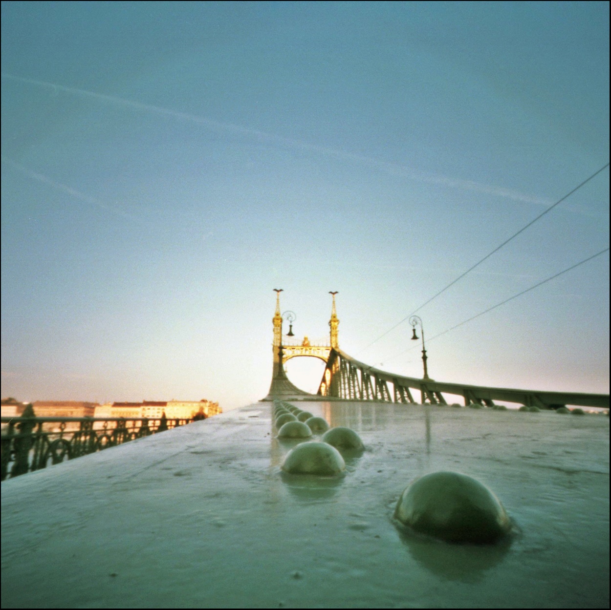 Turul and rivets on the Liberty bridge ;/) pinhole in Budapest