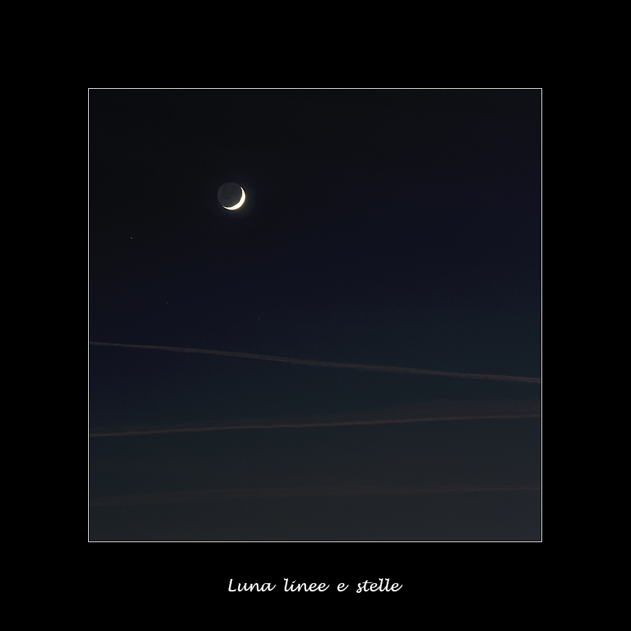 Luna linee e stelle