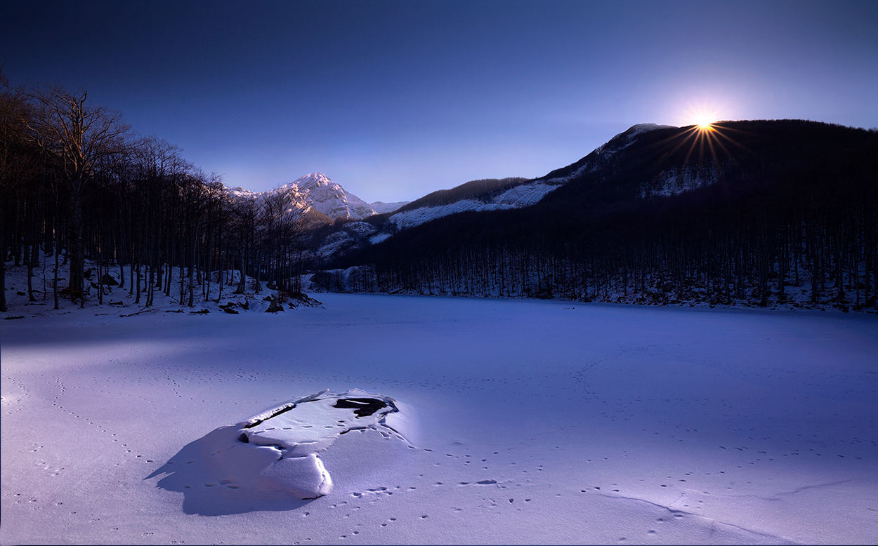 Lago Gemini al Tramonto
