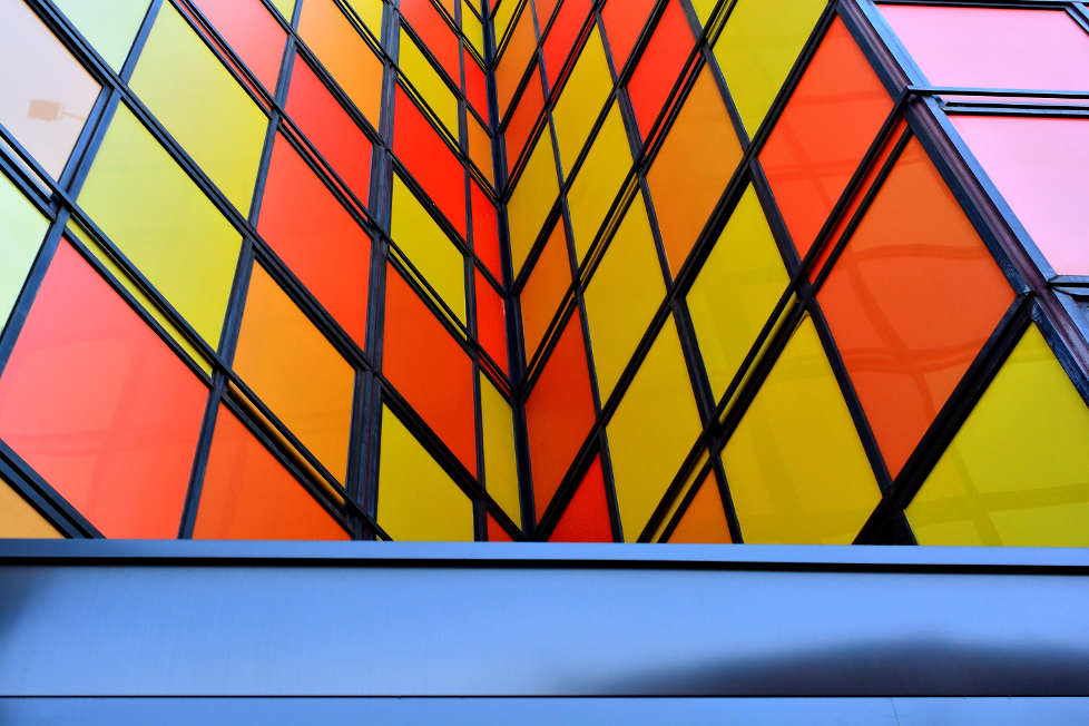 una parete arcobaleno