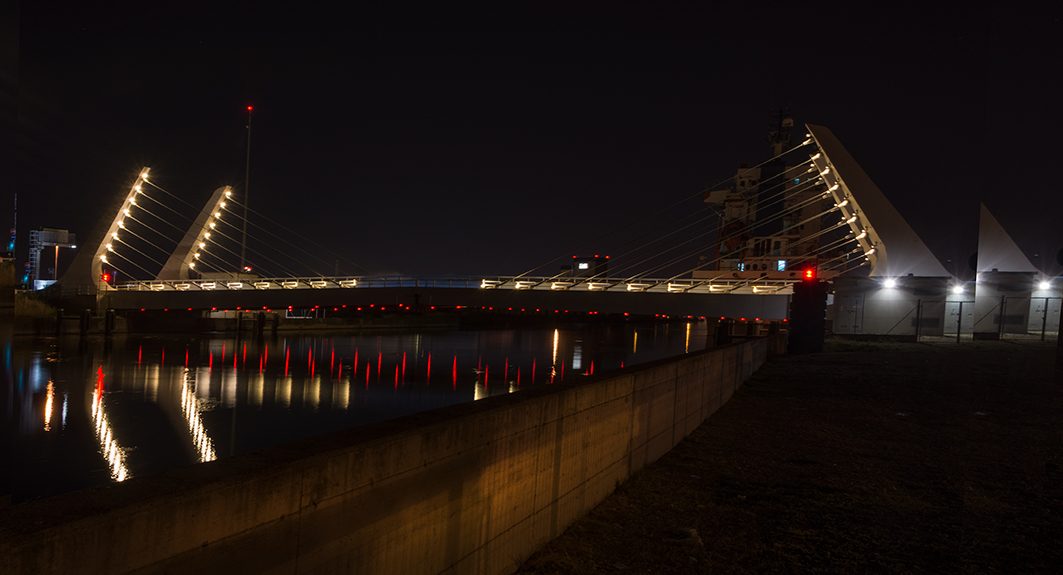 Notturno ponte mobile Ravenna