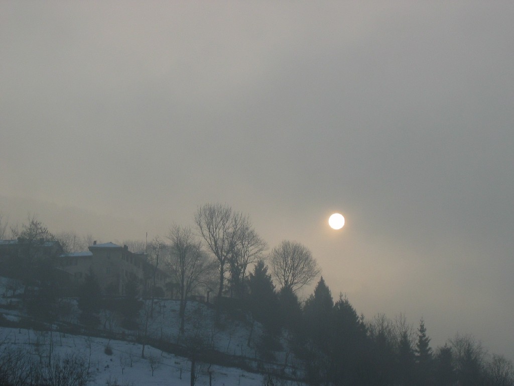 Sole nella nebbia
