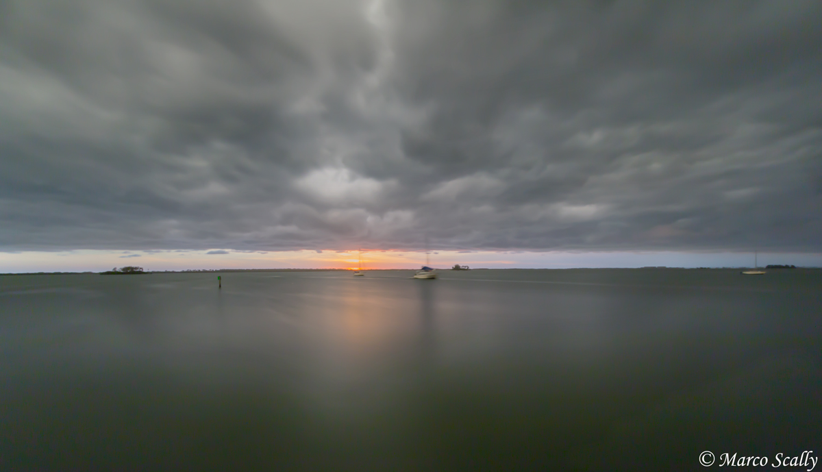 Tramonto piovoso a Dunedin