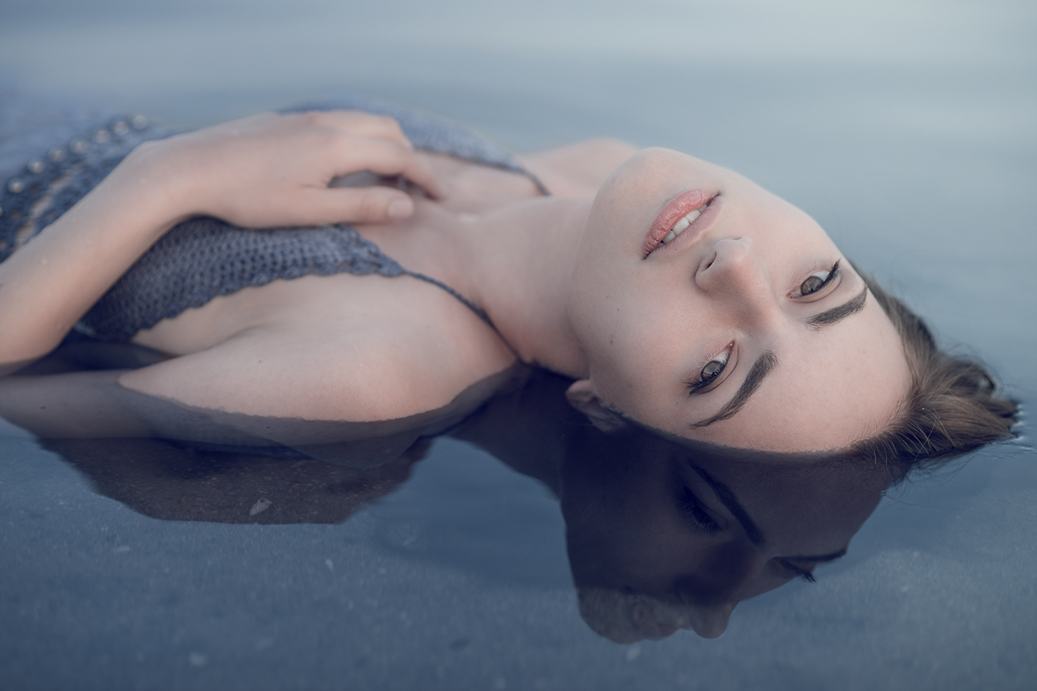 Delicate blue colors