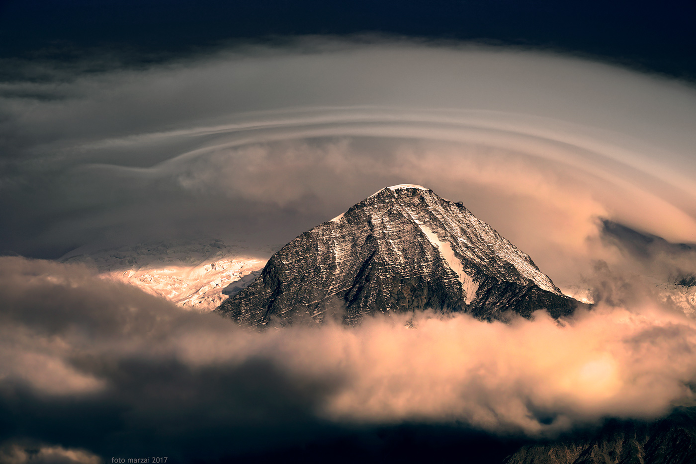 guglia del Gouter di sera