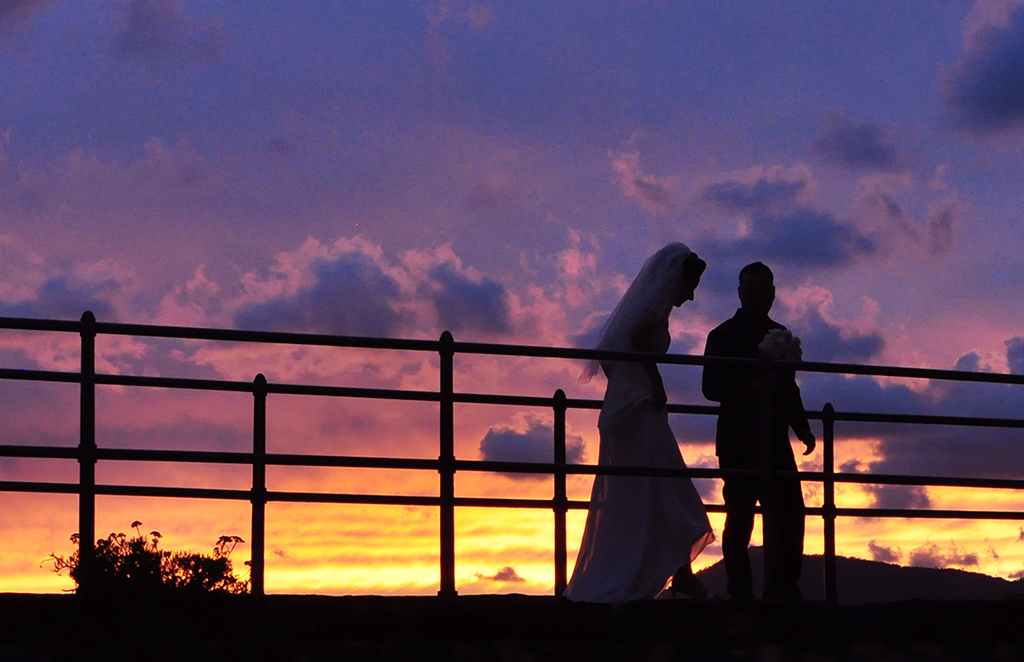 The Bride and the sunset