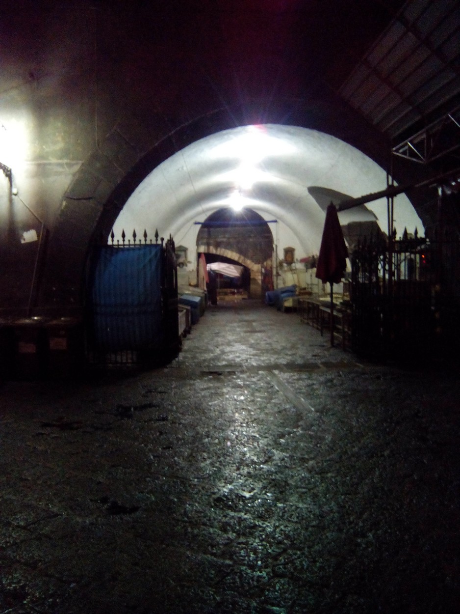 BANCHI DEL PESCE NEL TUNNEL SOTTO IL PALAZZO DEL SEMINARIO DEI CHIERICI