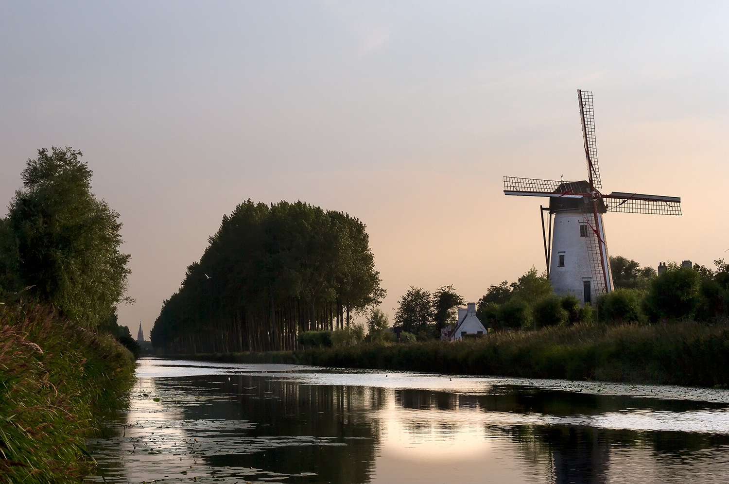 Windmill on river