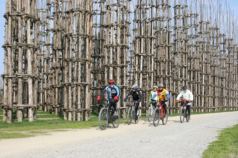 ciclisti in cattedrale