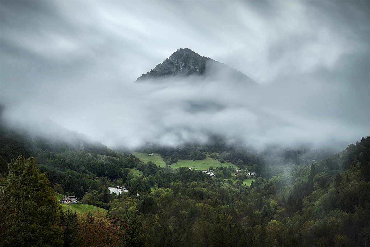 Emerged between the clouds