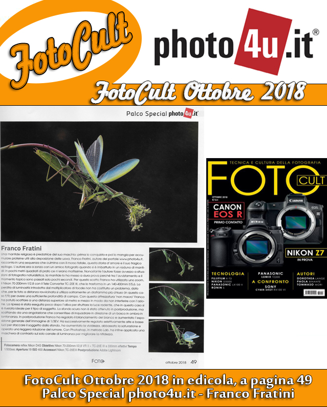 FotoCult Ottobre 2018 e photo4u.it