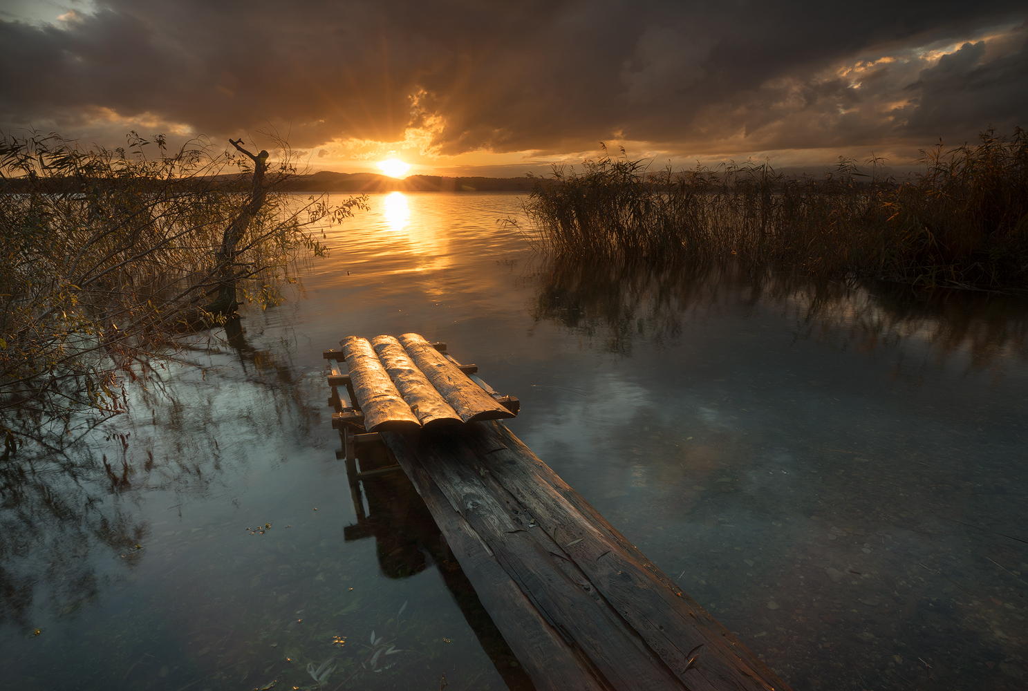 Last light on the small pier.