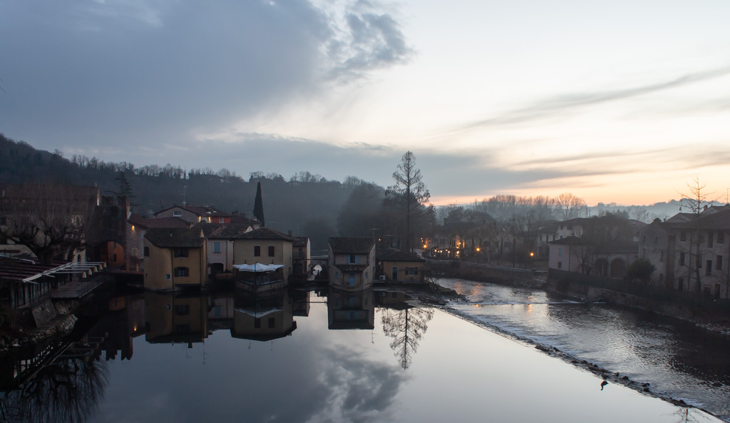 Borghetto sul Mincio. Tramonto