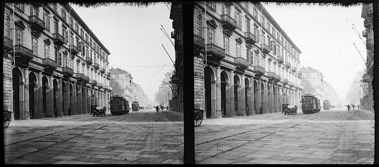 Lastra stereoscopica in vetro anni 1920 - 1930