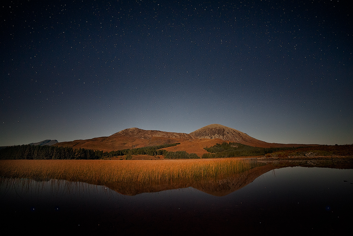 Starred sky at Isle of Skye