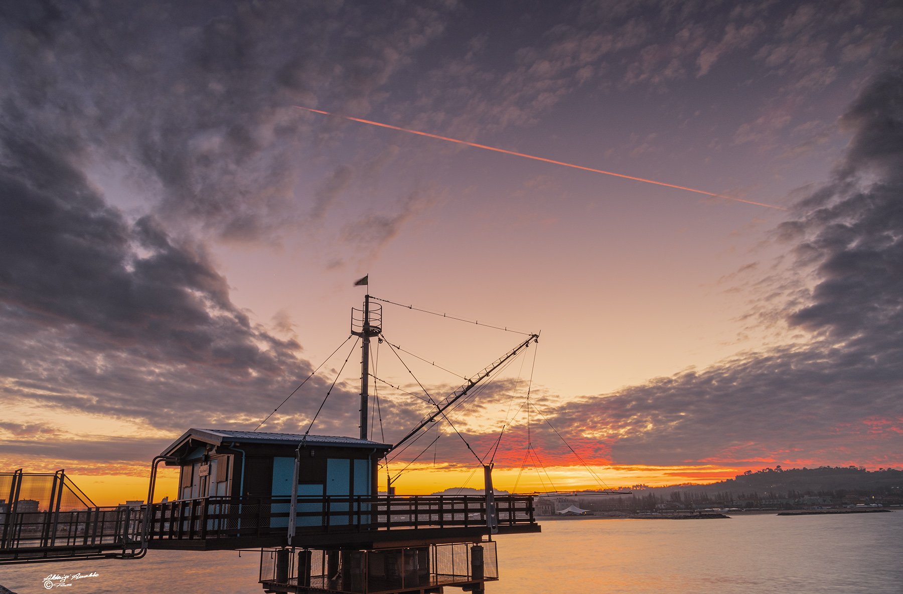 Tramonto rosso sul trabucco..3