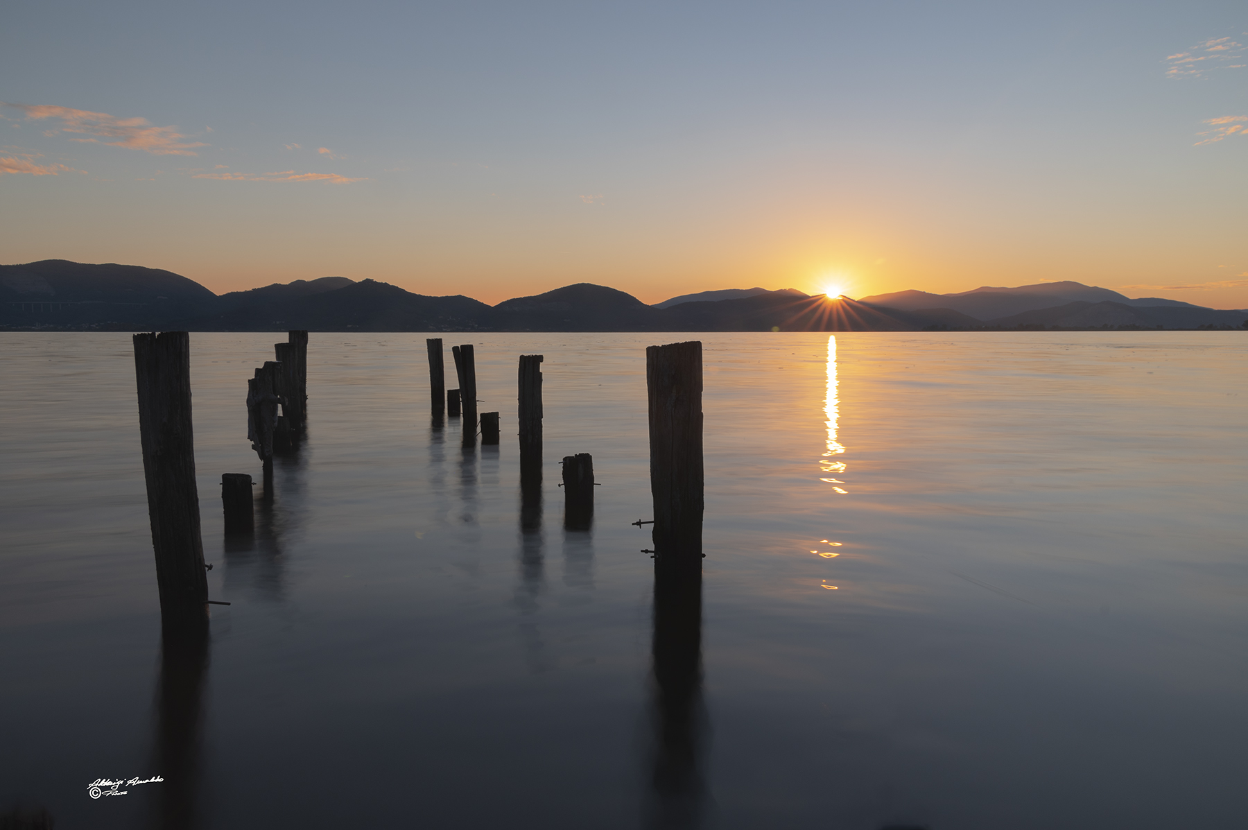 Il classico..  Lago Puccini. al sorgere del sole.