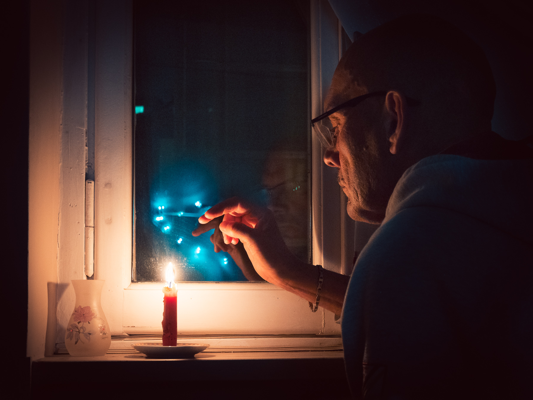 Autoritratto con candela