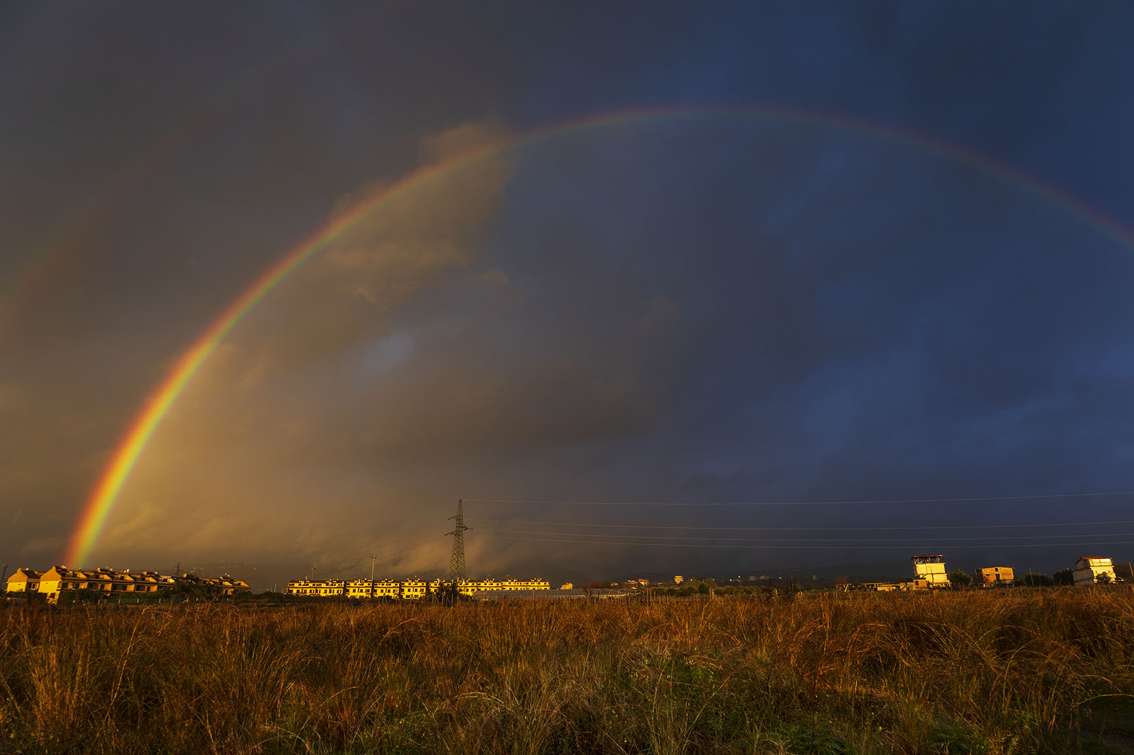 Arcobaleno al tramonto
