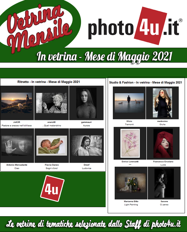Ritratto e Studio - In vetrina - Mese di Maggio 2021