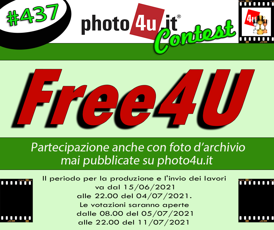 437� Contest Free4U - 1g. per inviare la foto