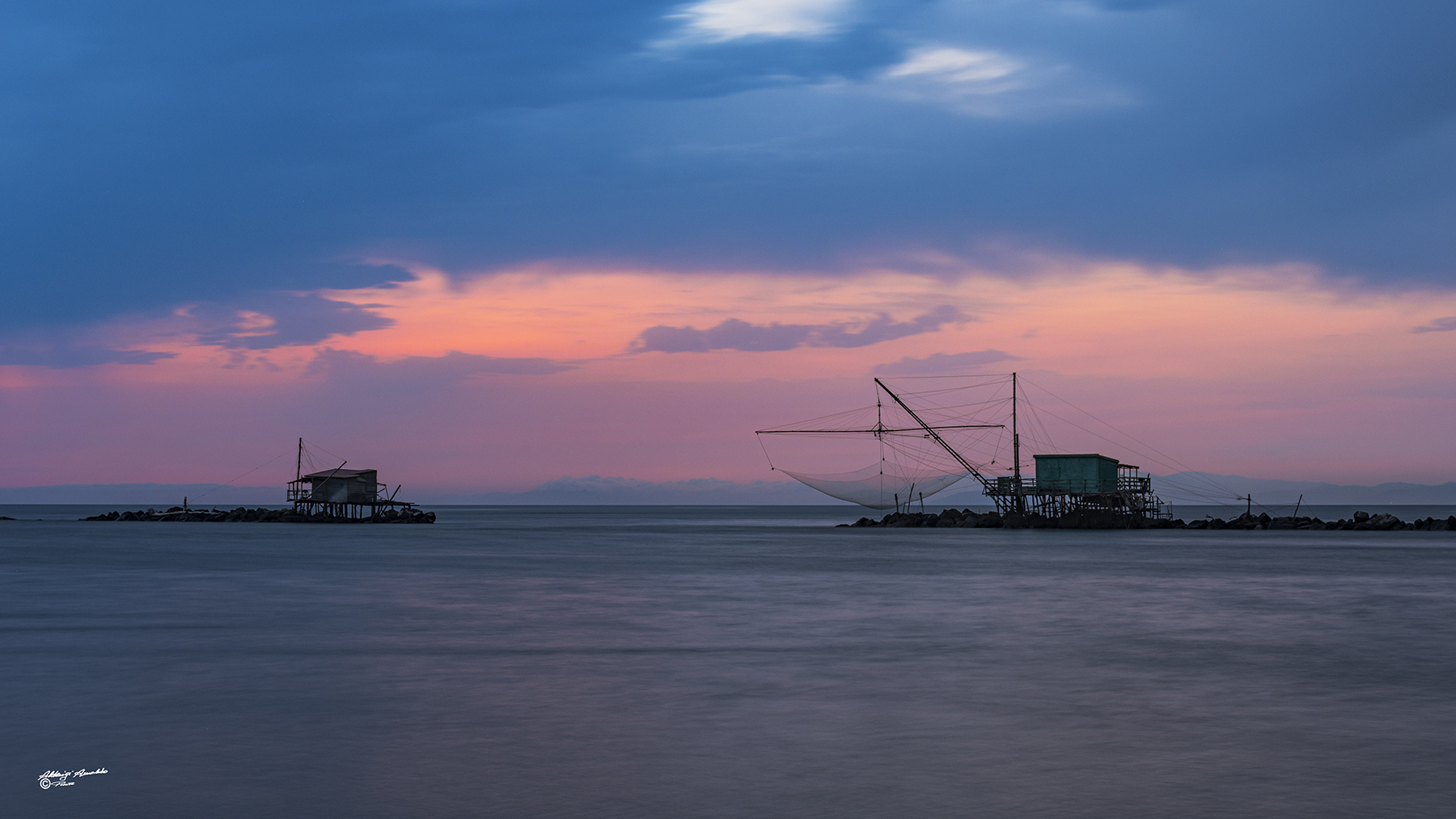 Trabucchi al tramonto ..M.Pisa.