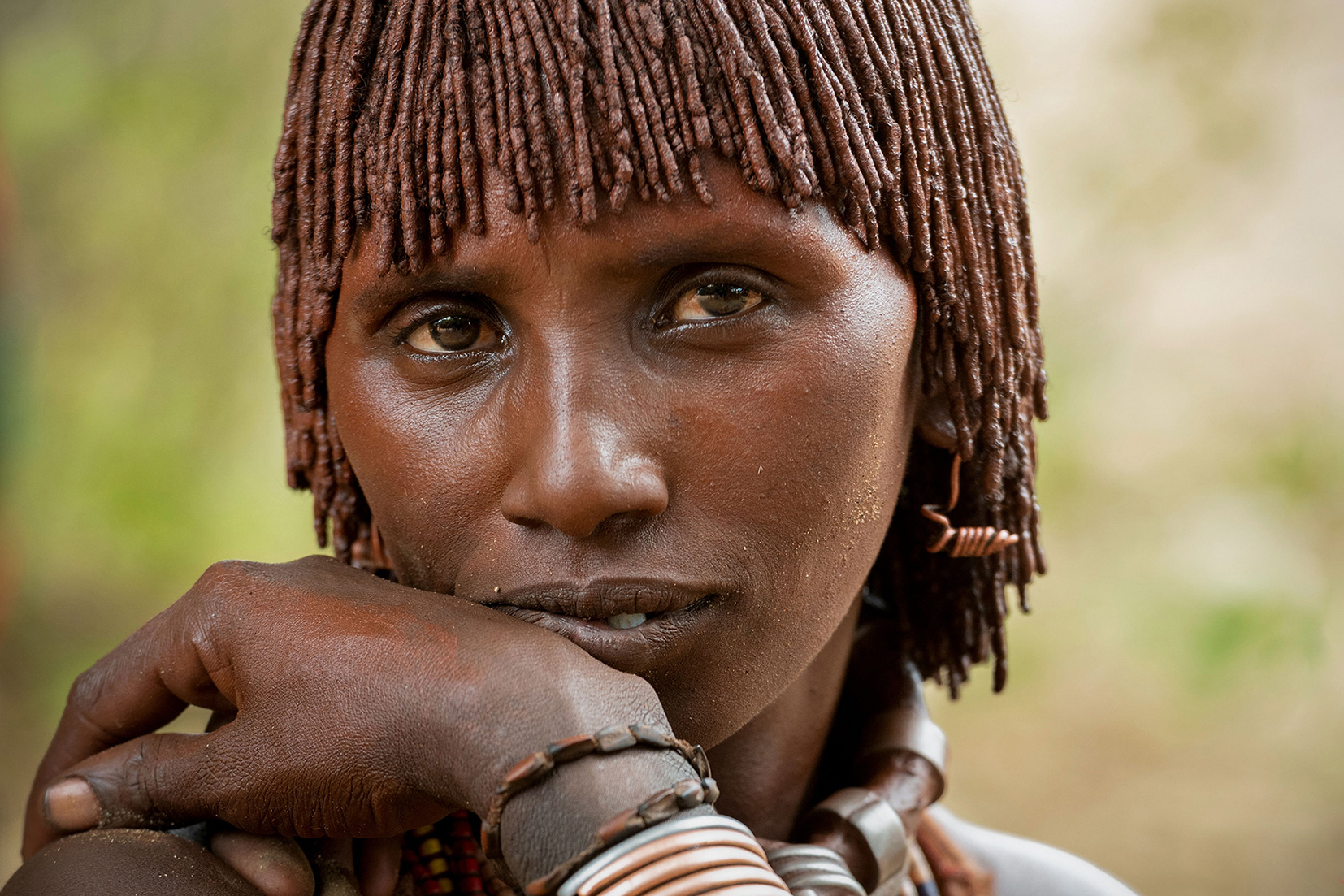 Donna etiope di etnia Hamer