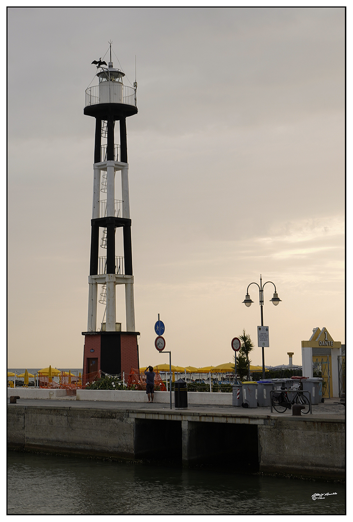 Cormorano sul faro.. "Gabicce".