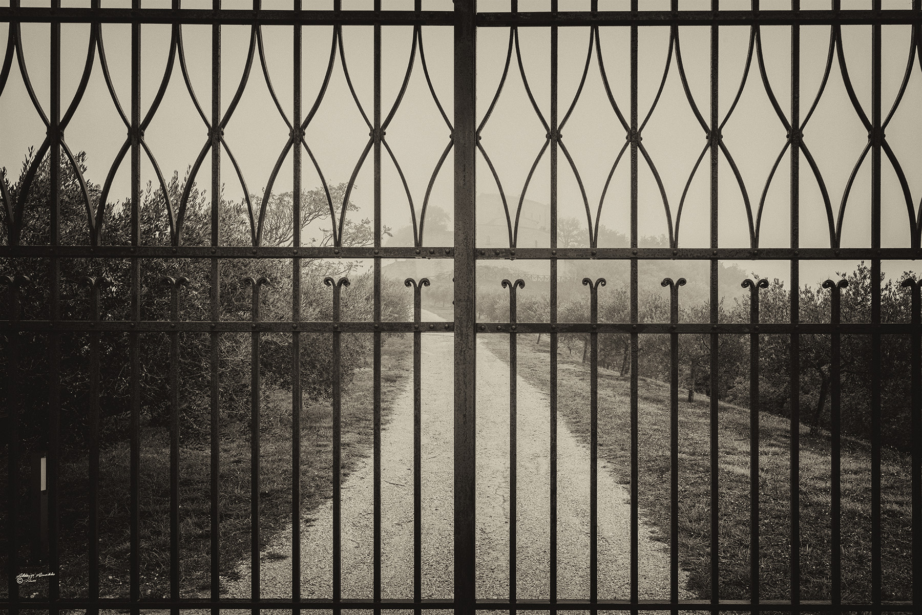 Il cancello del Castello di Naro. Cagli.