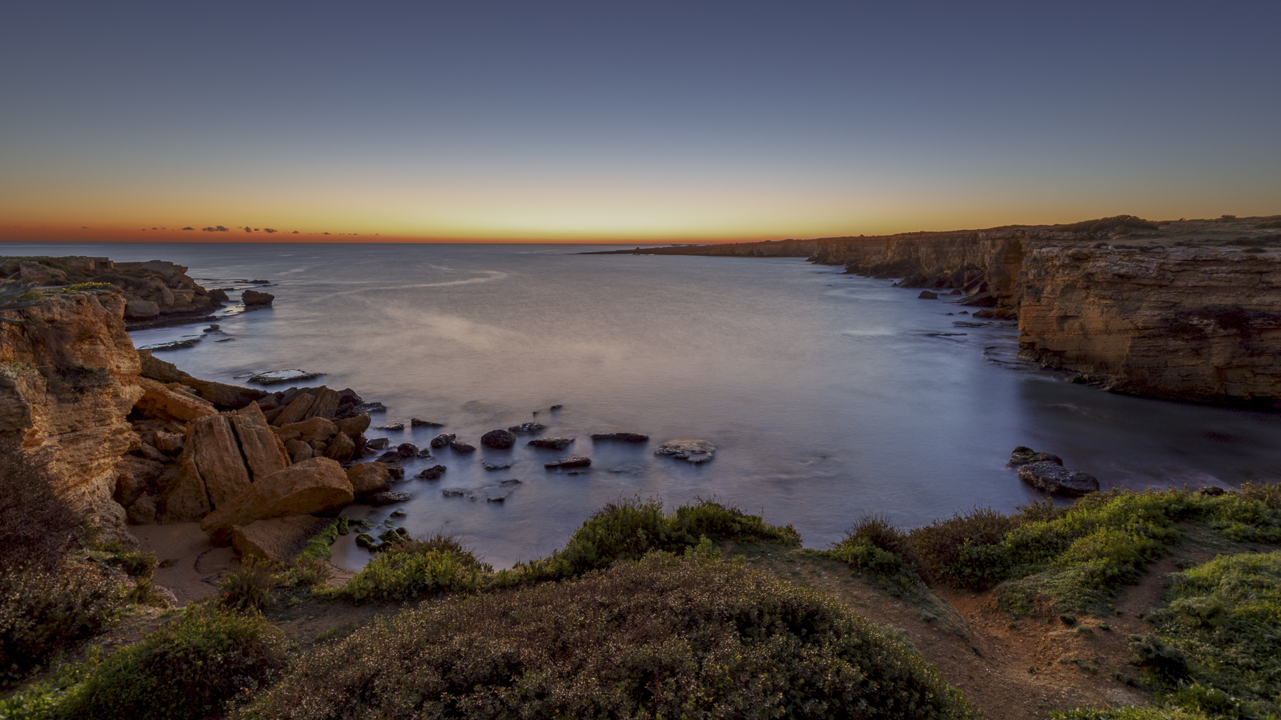 Alba all'area marina protetta del Plemmirio
