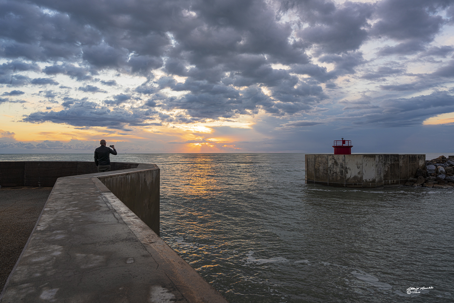 Tramonto d'inverno. M.di Pisa.