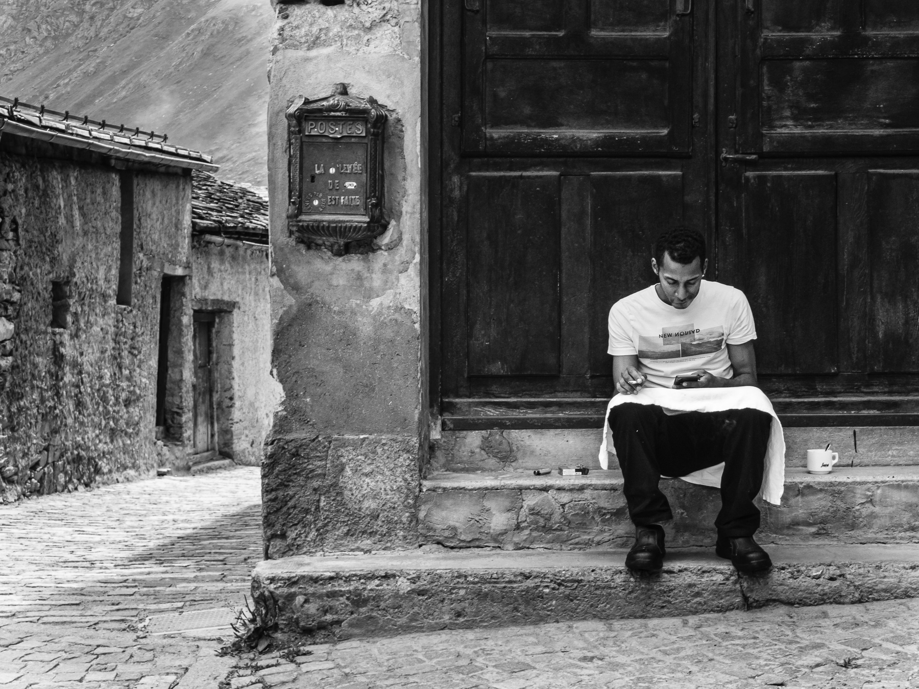 Pausa caff� con sigaretta