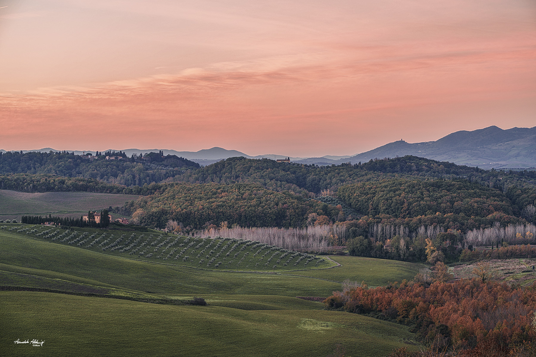 Alba Rosea nelle colline Pisane..