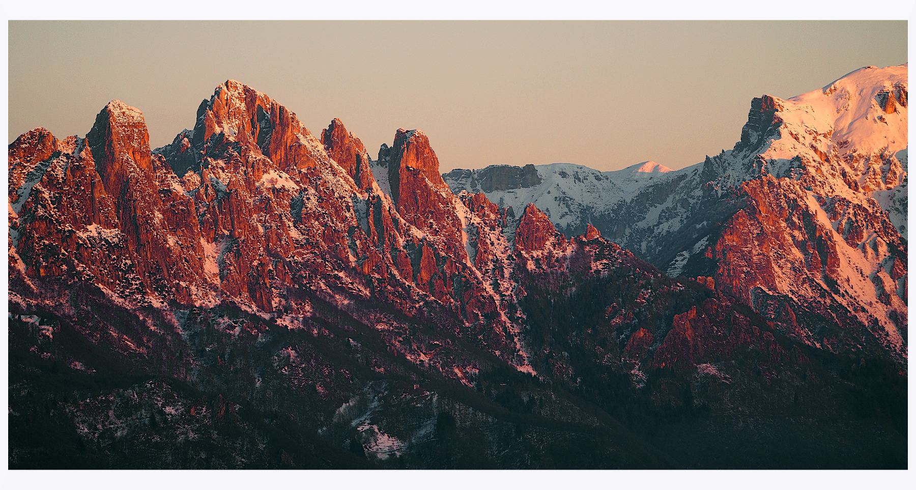 Piccole Dolomiti: alba invernale