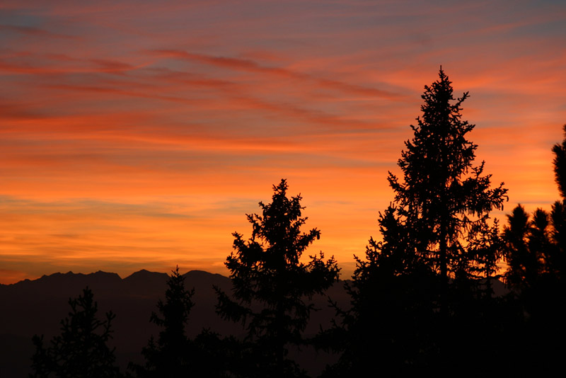 Tramonto in montagna