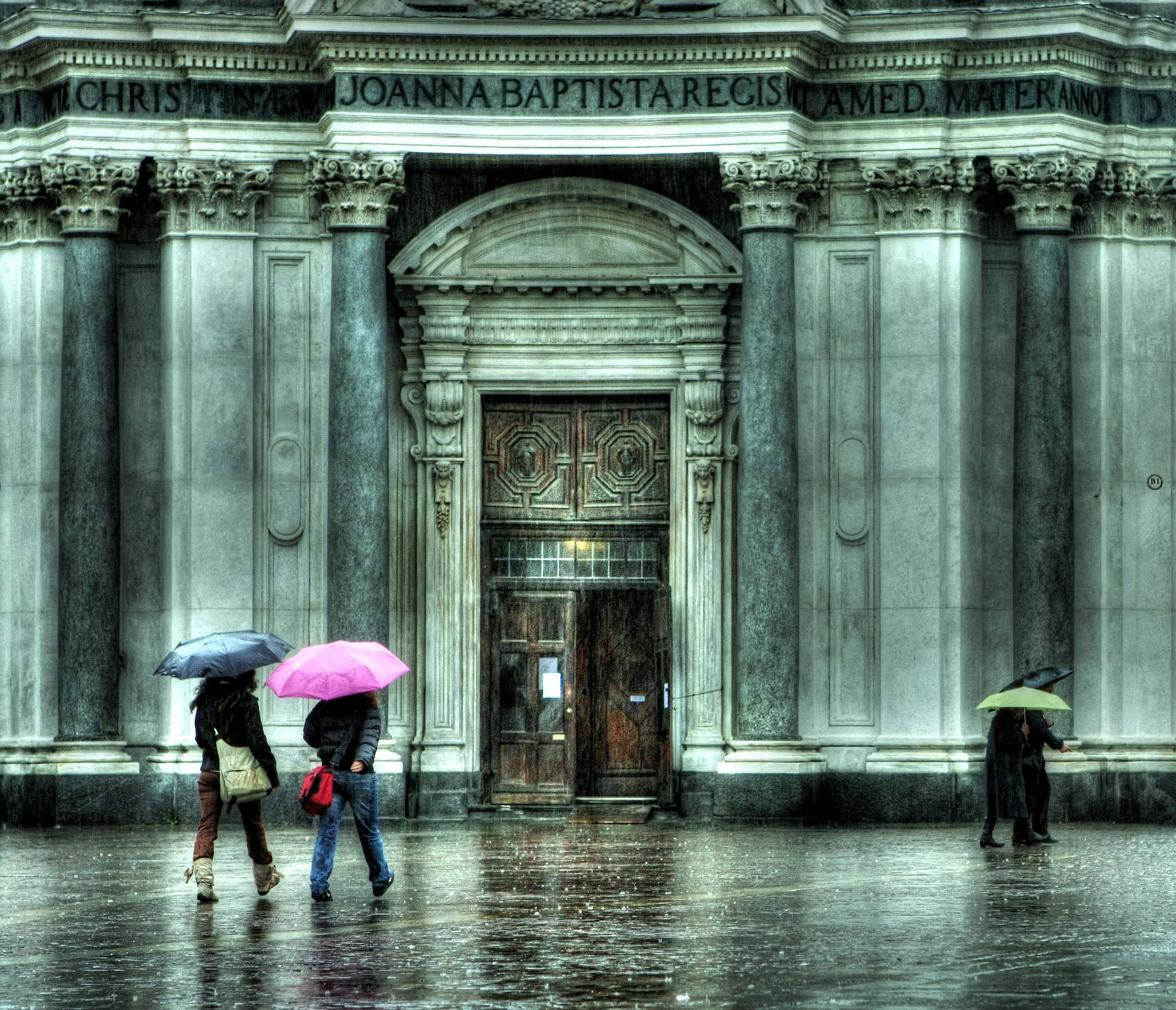 pioggia e ombrelli - quadri belli