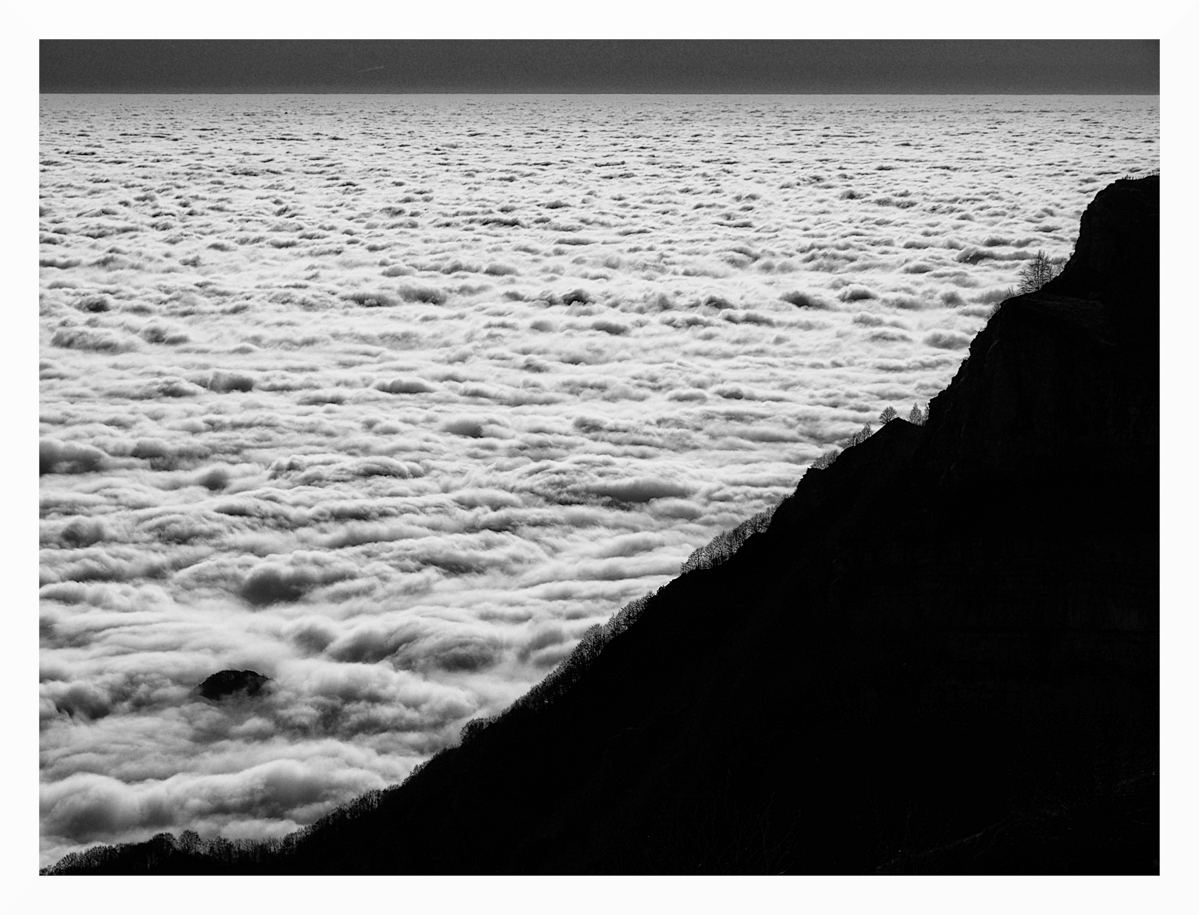 come una scogliera sul mare