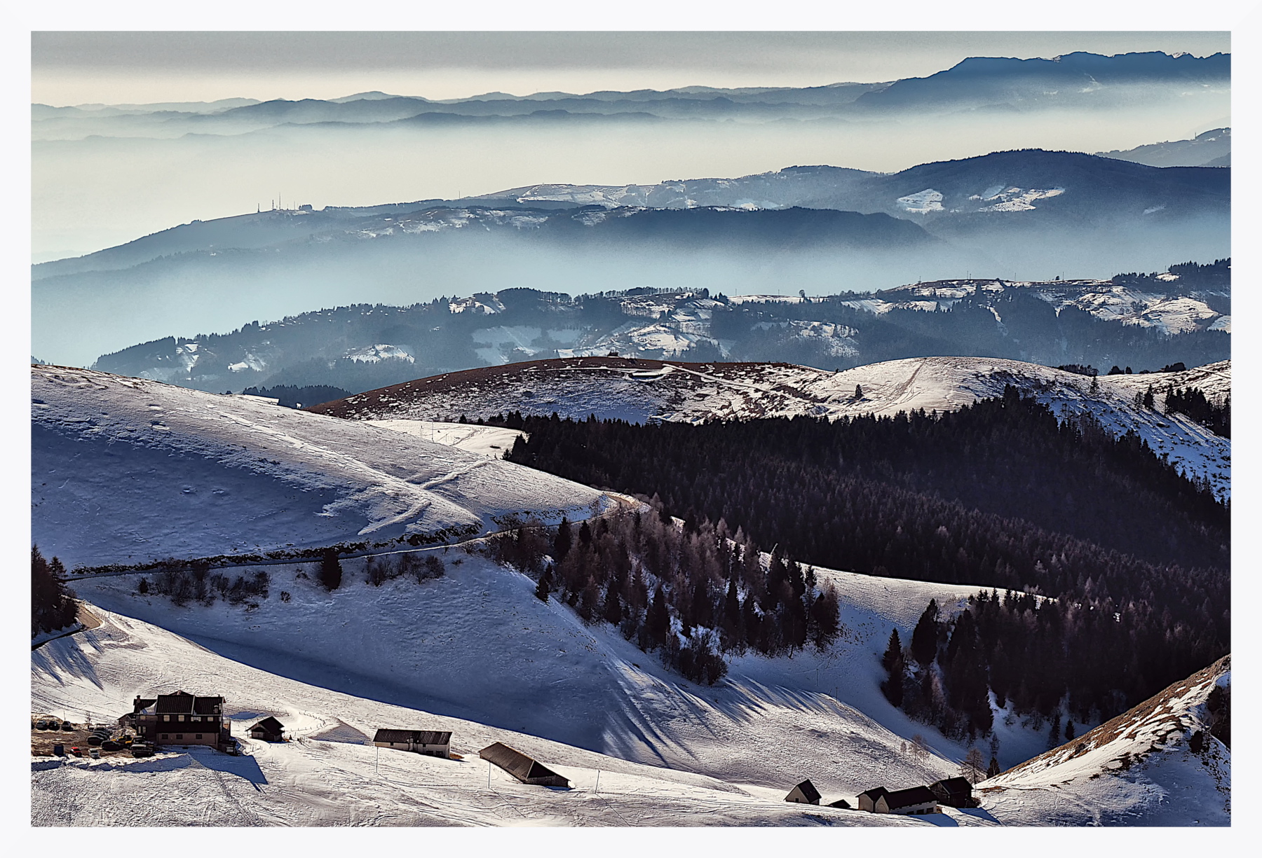 Panorama invernale dal Monte Grappa
