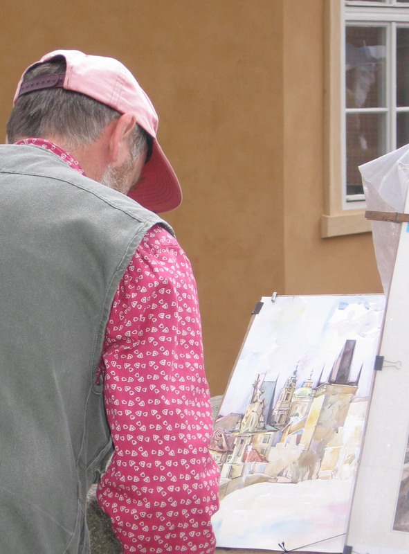 Il pittore sul ponte Carlo