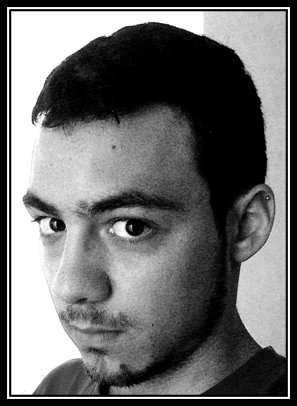 autoritratto in bianco e nero