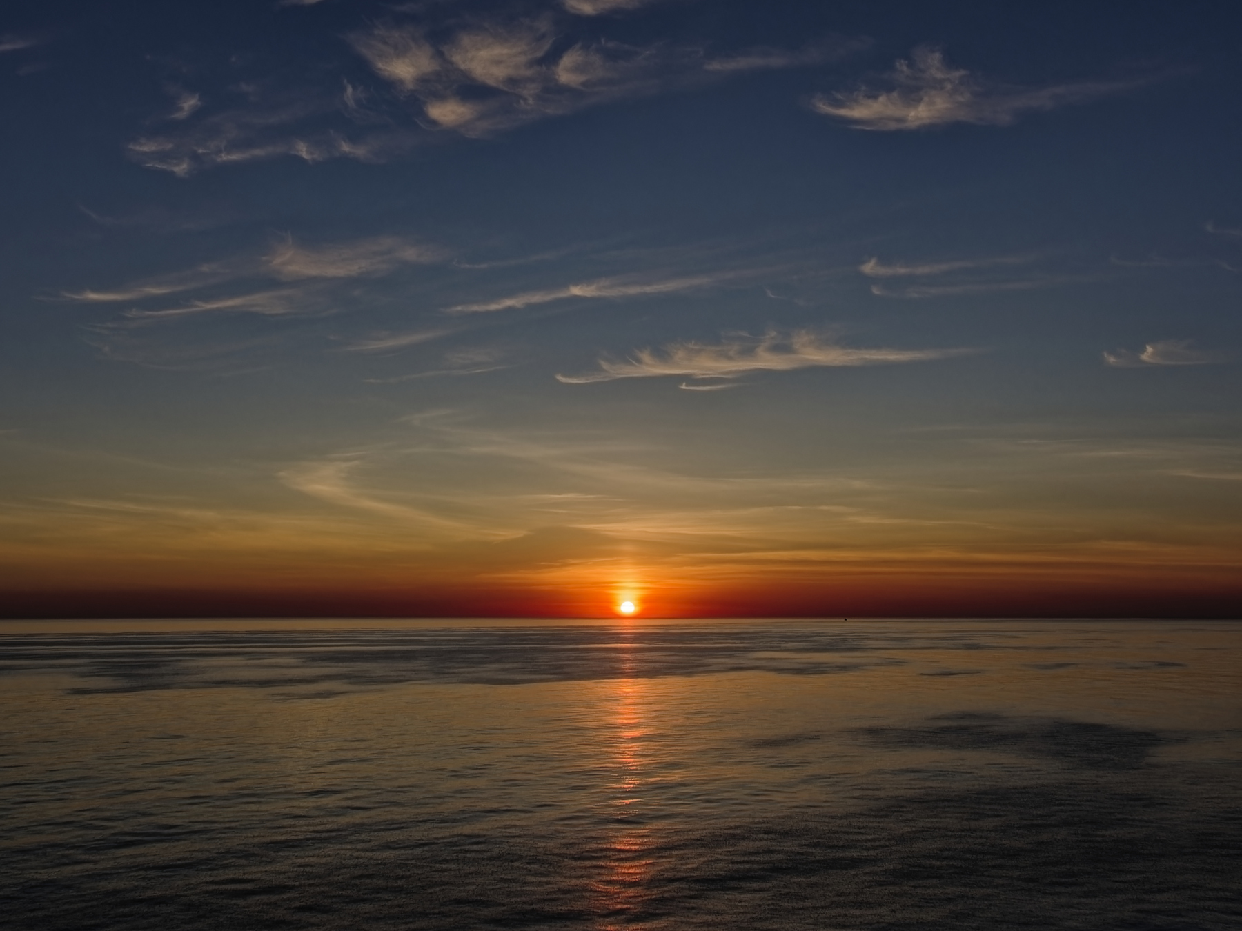 Tramonto sul mar di Norvegia