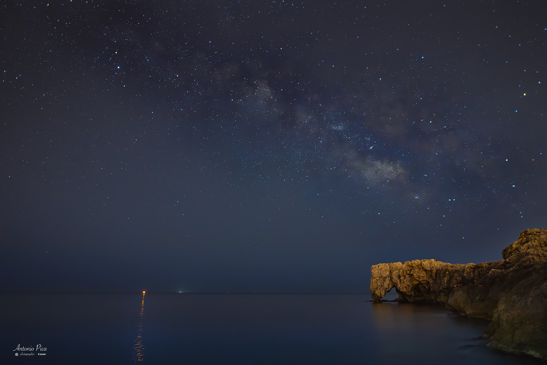 Via lattea allo scoglio dell'elefante.