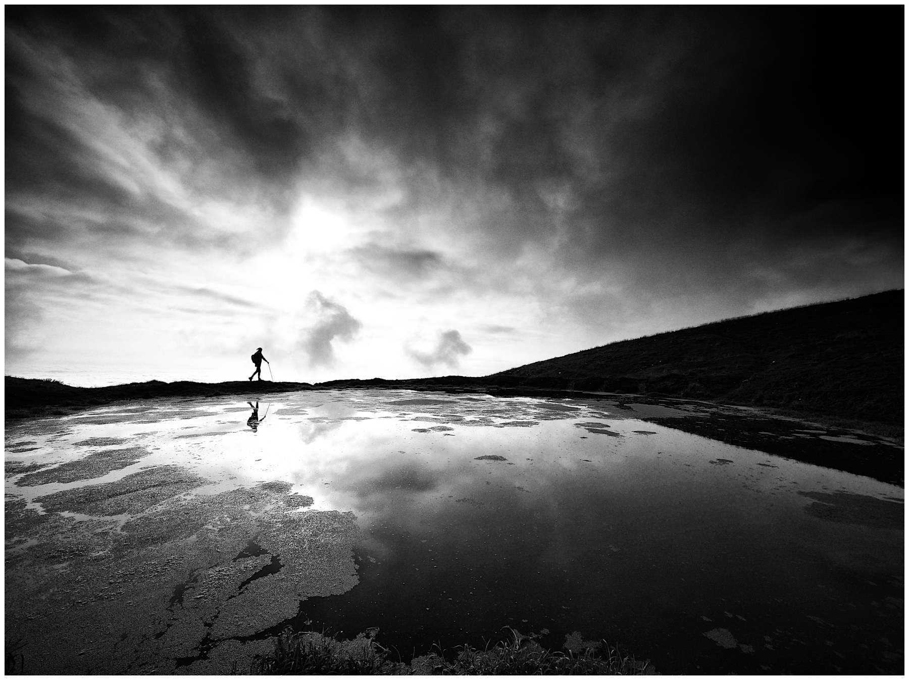 autoscatto alla pozza d'alpeggio