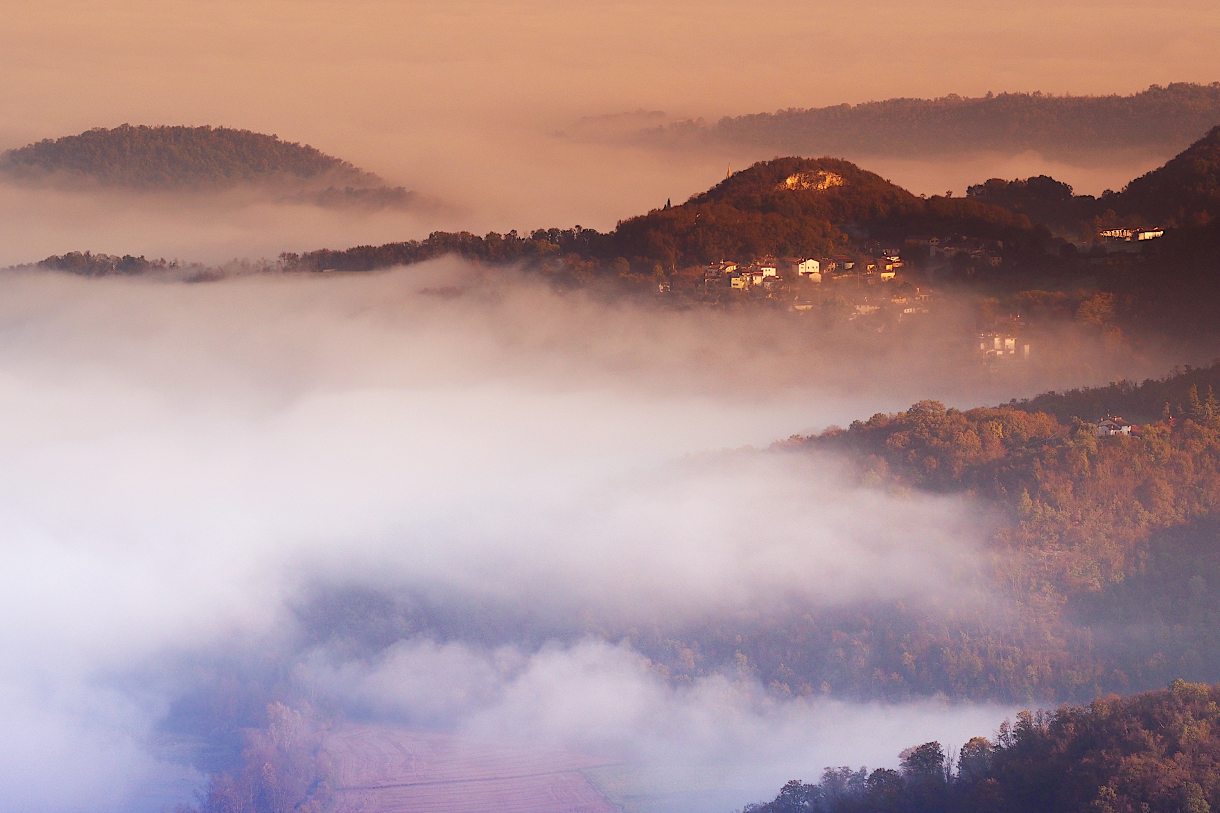 Nebbie mattutine sui Colli Berici