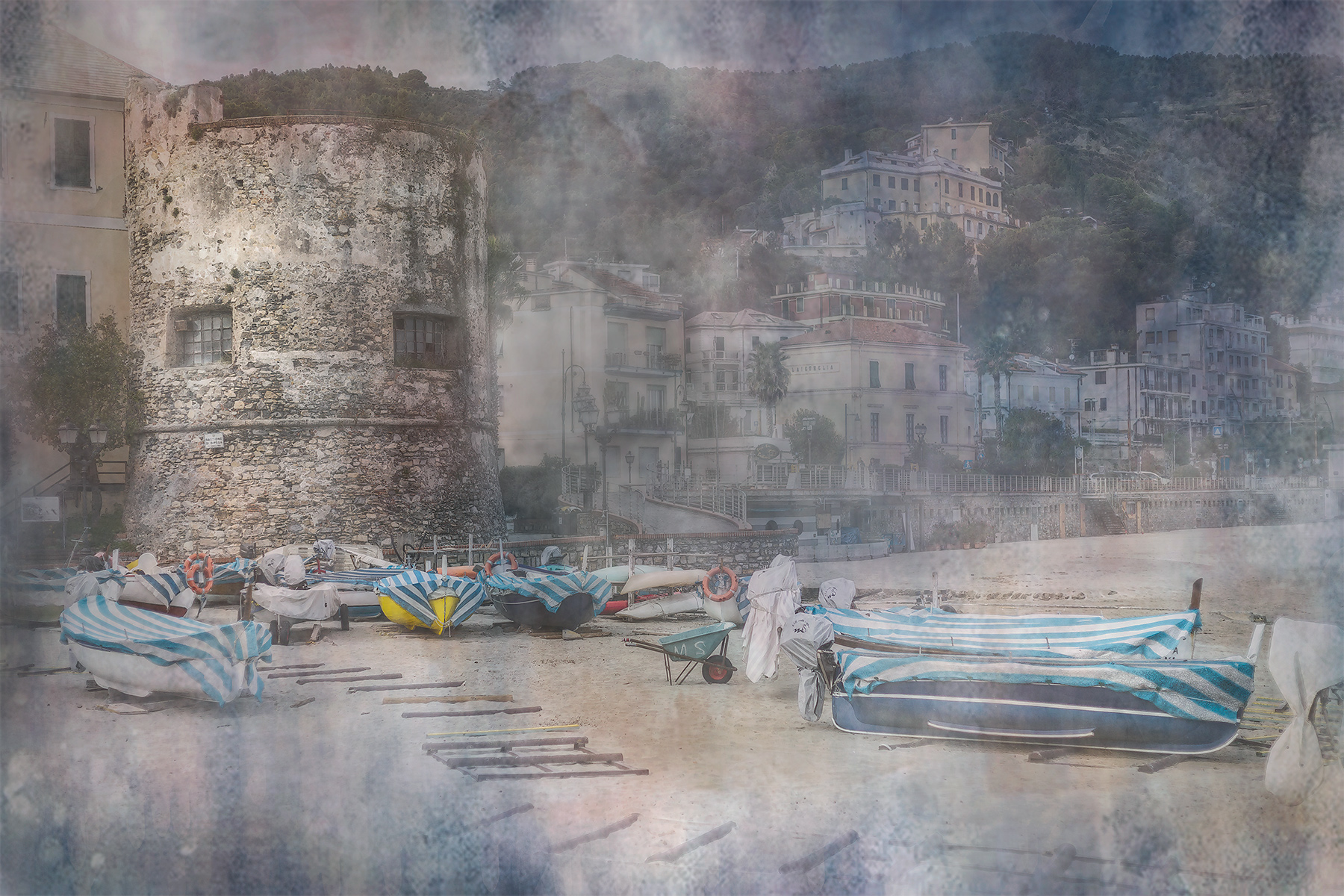 barche in secca a Laigueglia