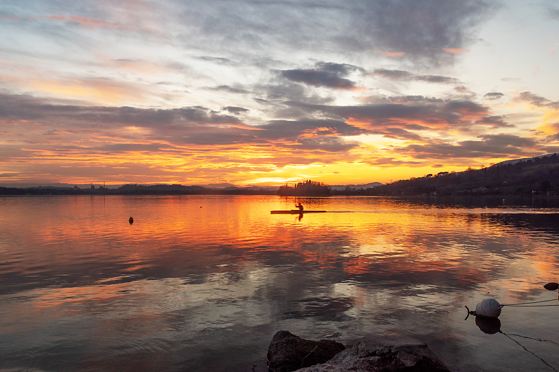 un tramonto infuocato